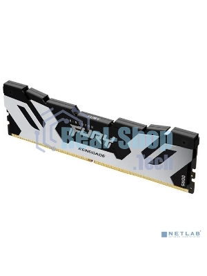 Оперативная память Kingston Fury Renegade, DDR5, 16Gb (1x16Gb), 6400MHz, CL32, DIMM, с радиатором, серебристый/черный