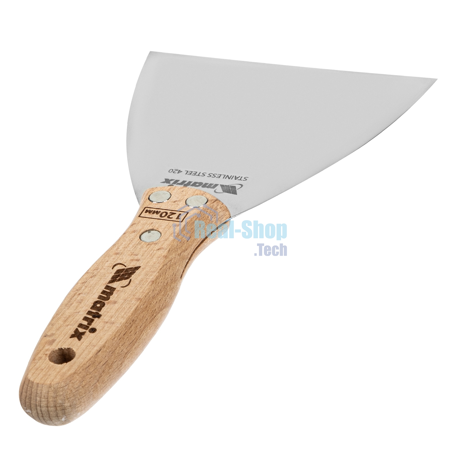 Шпательная лопатка Matrix из нержавеющей стали, 120 мм, буковая рукоятка, EFP