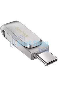 Флешка USB SanDisk Ultra Dual Luxe (SDDDC4-256G-G46), 256Gb, USB 3.2/USB Type-C, R/W 150/40, серебристый