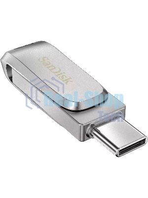 Флешка USB SanDisk Ultra Dual Luxe (SDDDC4-256G-G46), 256Gb, USB 3.2/USB Type-C, R/W 150/40, серебристый