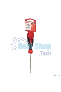 Отвертка крестовая Rexant PH 0х75 мм, трехкомпонентная рукоятка, сталь S2