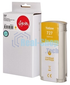 Картридж струйный Sakura B3P21A (№727 Yellow) для HP, желтый, 130 мл.