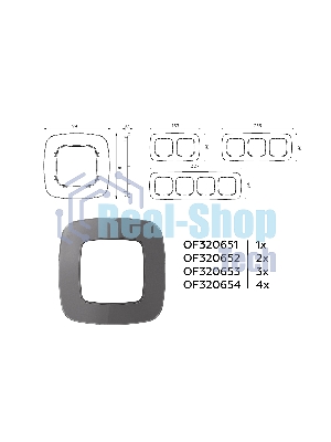 Рамка OMEGA Radian (Антрацит серый Стекло органическое) 2-ая OF320652