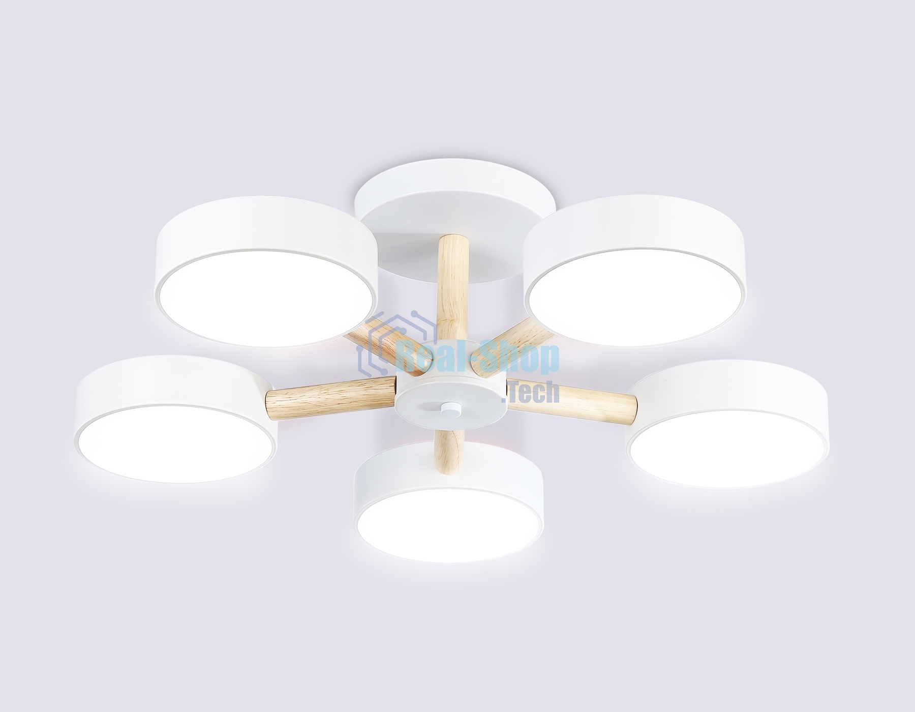 Светильник Ambrella light FL4825/5 WH белый 3000K-6400K 65W D580*160 (ПДУ ИК)