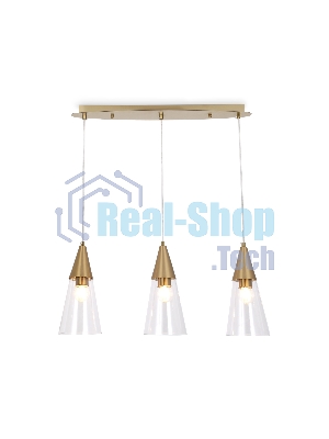 Светильник подвесной TR3669/3 BS/CL латунь/прозрачный E14/3 max 40W 590*120*850