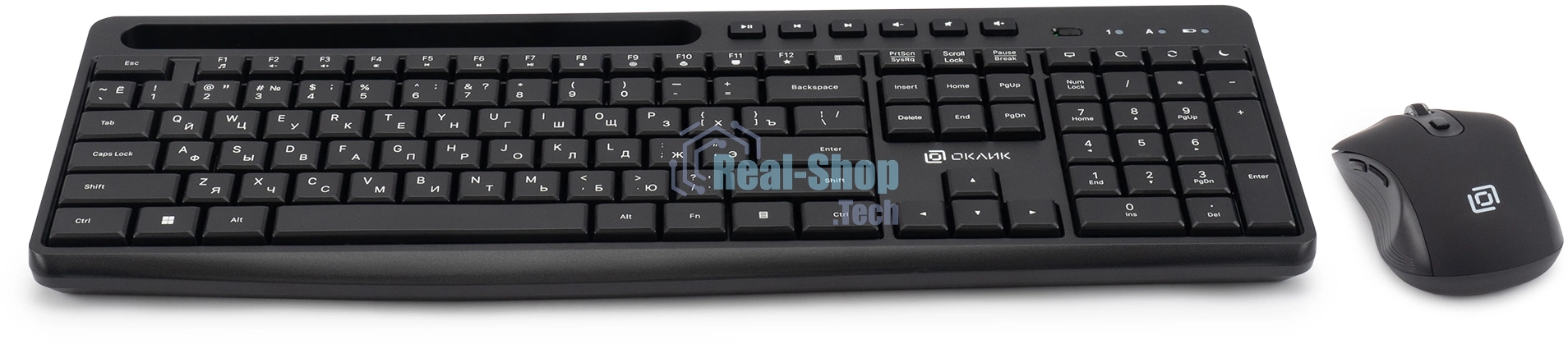 Комплект клавиатура+мышь Oklick S275W беспроводной, USB, 1600 DPI, чёрный