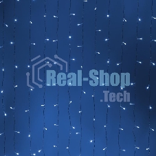Гирлянда светодиодная новогодняя занавес 3*2 м холодный белый 240 led 220 Intro Holiday INZL-02W