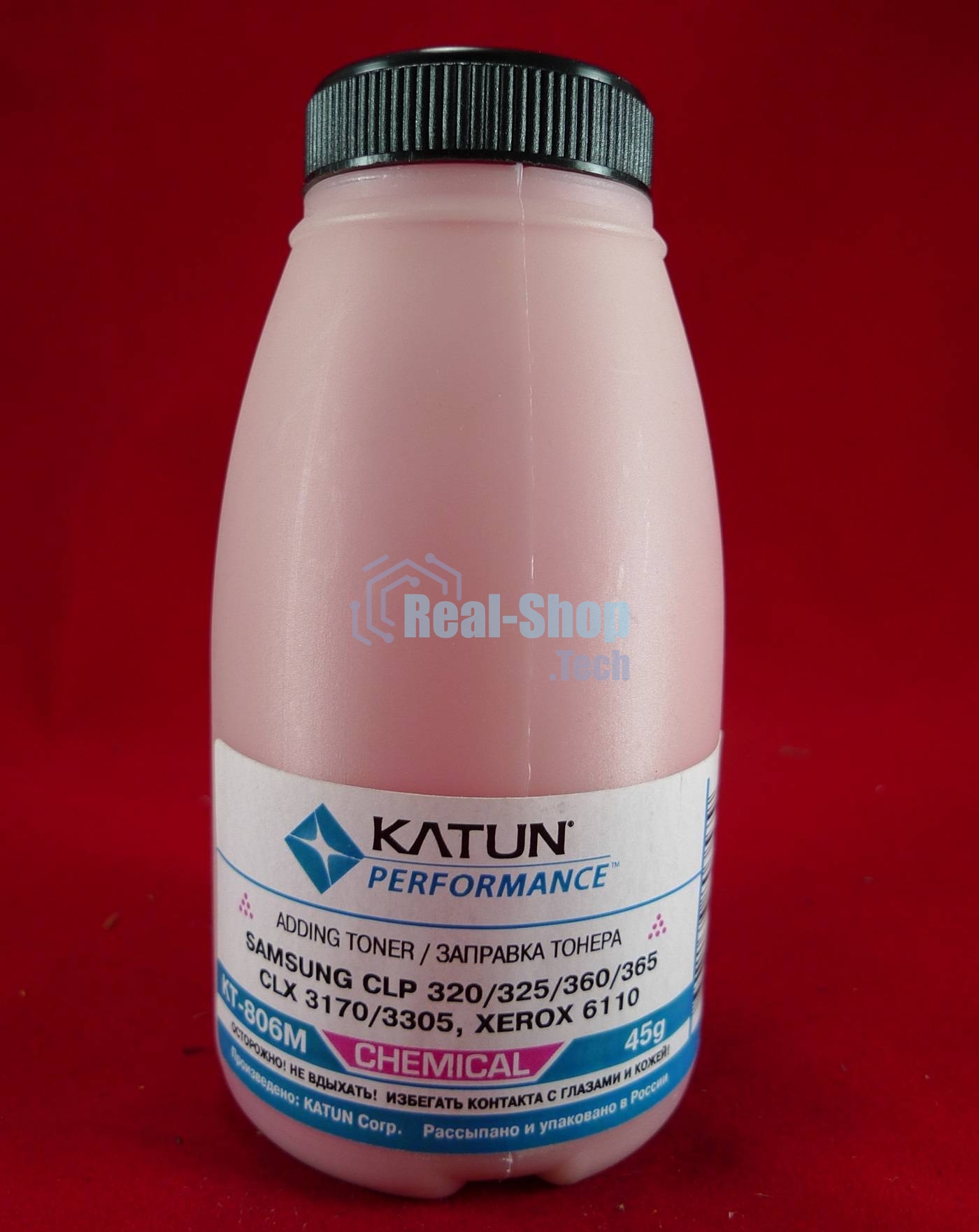 Тонер Samsung CLP 320/325/360/365, CLX 3170/3305, Xerox 6110 magenta, химический (фл.45г.) Katun фас. Россия