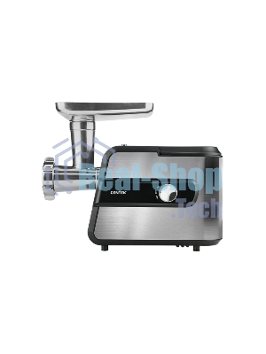 Мясорубка электрическая Centek CT-1623 серый, 2200 Вт, 2.2 кг/мин, реверс, защита от перегрузки, металлический лоток, насадки - 4