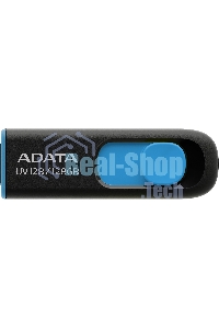 Флешка USB ADATA UV128 (AUV128-128G-RBE), 128Gb, USB 3.0, R/W 100/30, черный/синий