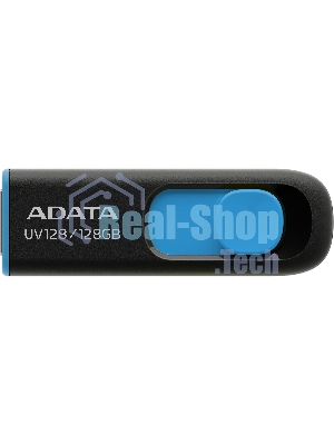 Флешка USB ADATA UV128 (AUV128-128G-RBE), 128Gb, USB 3.0, R/W 100/30, черный/синий