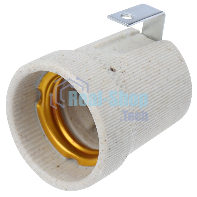 Патрон керамический E27 Rexant с держателем