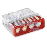 Клемма 4х(0.5-2.5мм) 4-х проводн. для распред. короб. (с контактн. пастой 