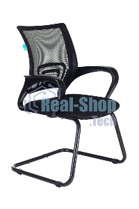 Кресло компьютерное Бюрократ CH-695N-AV/B/TW-11 на полозьях черный TW-01, сиденье черный TW-11