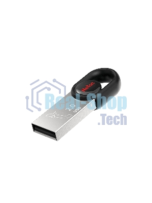 Флешка USB Netac UM2 (NT03UM2N-032G-20BK), 32Gb, USB 2.0, R/W 100/40, серебристый/черный