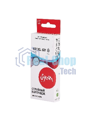 Картридж струйный Sakura 6476B001 (451XL GY) для Canon, серый, 10,2 мл., 350 к.