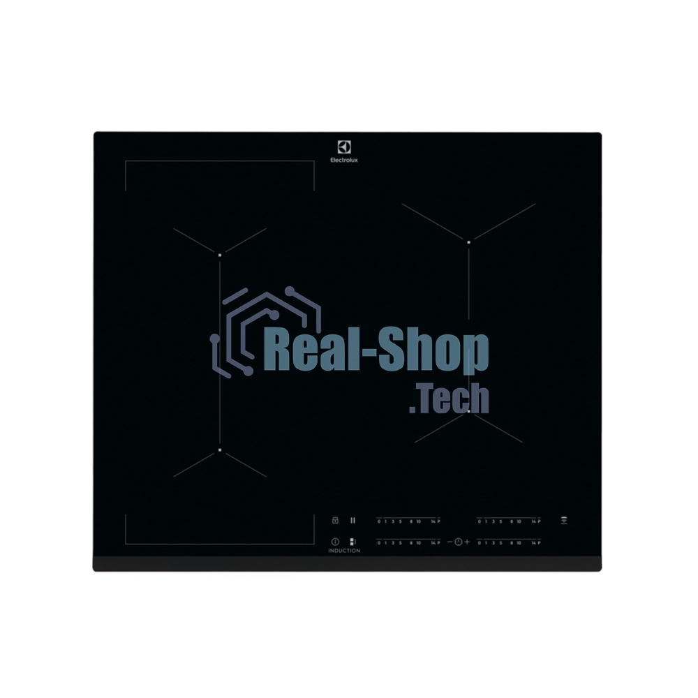 Индукционная варочная панель Electrolux CIV634 на 4 конфорки, cтеклокерамика, мощность: 7200 Вт, независимая установка, слайдерное управление,размеры (ШхГ): 59x52 см