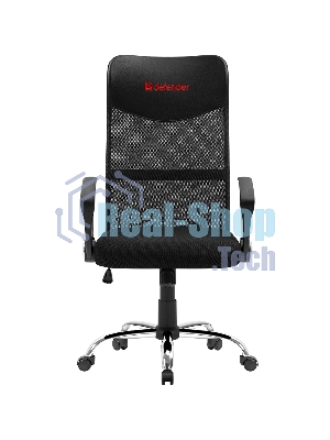 Кресло Defender ATX черный, сетка, 120 кг, механизм качания