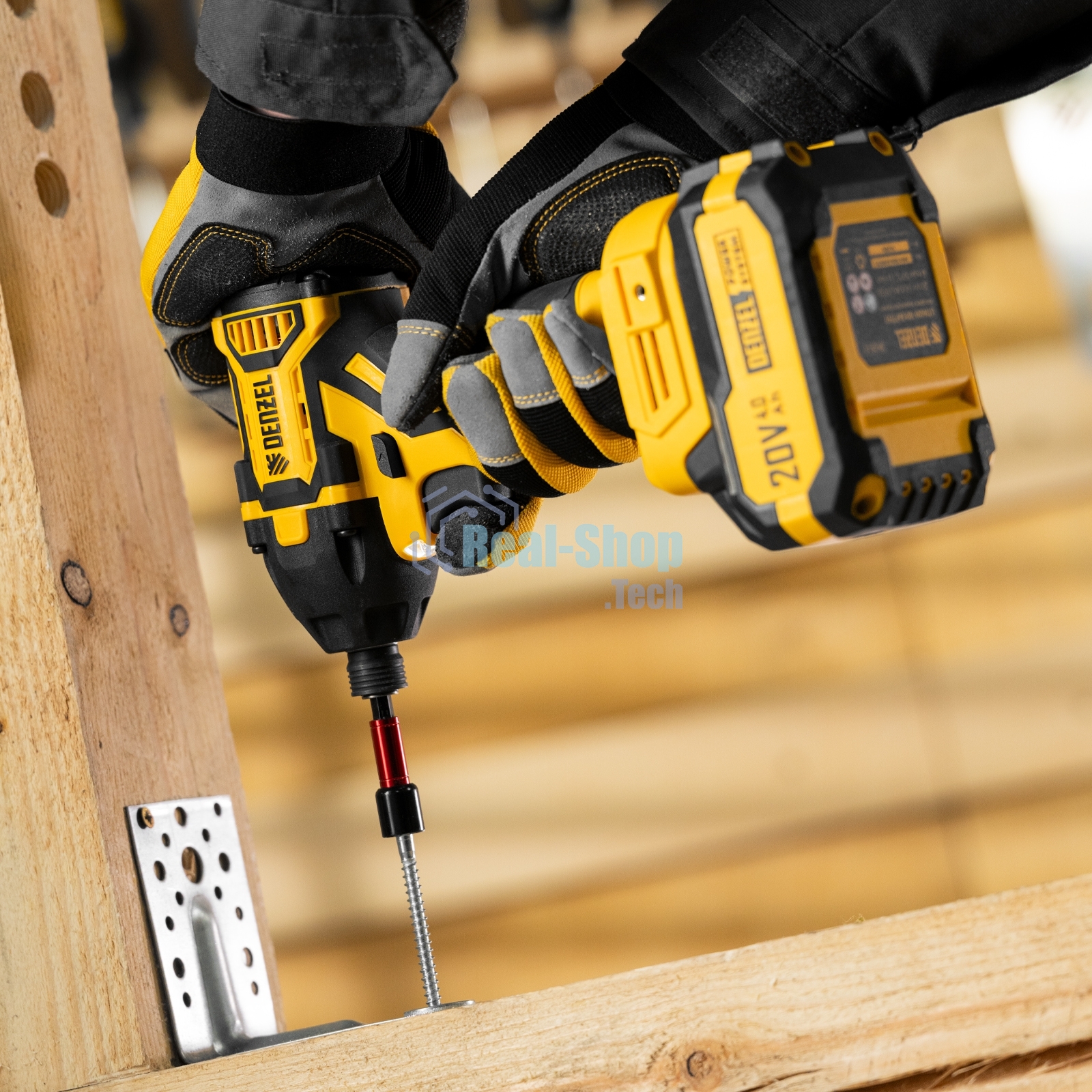 Винтоверт ударный аккумуляторный бесщет. Denzel CIDH-BL-20-270, Li-Ion, 20 В