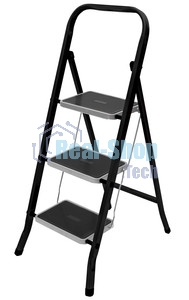 Стремянка ZALGER 9910-3 Jet черный 3 cт с ковриком сталь