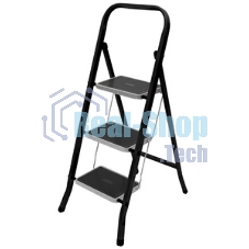 Стремянка ZALGER 9910-3 Jet черный 3 cт с ковриком сталь