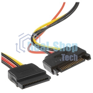 Удлинитель кабеля питания SATA Cablexpert CC-SATAMF-01, 15pin(M)/15pin(F), 30 см