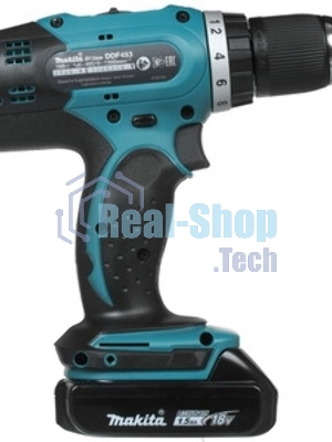 Дрель-шуруповерт Makita DDF453SYE, 18 В, 1,5 Ач, 42 Нм, щеточный