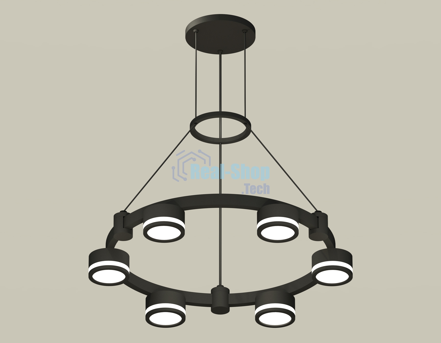 Светильник Ambrella light XR92051200/6 SBK/FR черный песок/белый матовый GX53  (A9205, C9232, N8415)