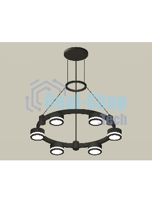 Светильник Ambrella light XR92051200/6 SBK/FR черный песок/белый матовый GX53  (A9205, C9232, N8415)