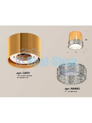 Светильник Ambrella Light XS8121020 PYG/CL золото желтое полированное/прозрачный GX53 (C8121, N8480)
