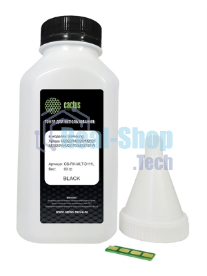 Тонер Cactus CS-RK-MLT-D111L черный туба 60гр. с чипом для принтера Samsung Xpress M2022/M2020/M2021/M2020W/M2070/M2070FW