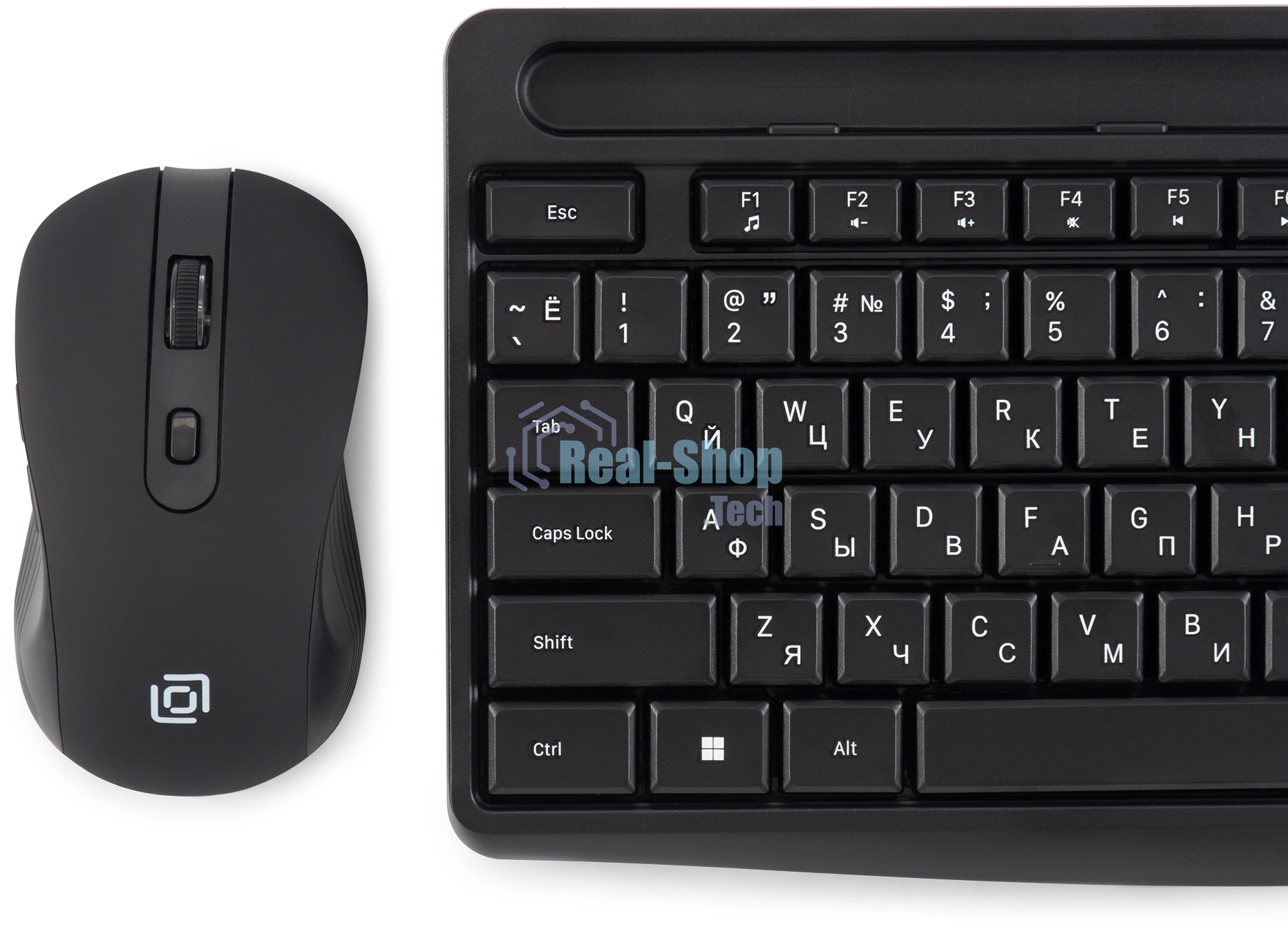 Комплект клавиатура+мышь Oklick S275W беспроводной, USB, 1600 DPI, чёрный