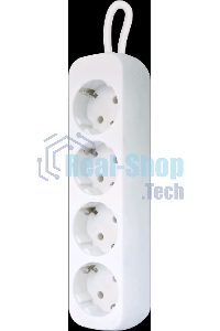 Удлинитель Defender E430 белый 3.0 м, 4 розетки 