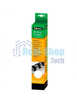 Пружина пластиковая Fellowes, 6 мм. белый, 25 шт