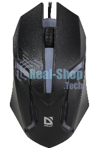 Мышь проводная Defender Hit MB-550 черный, 1600 dpi, USB, кнопки - 4