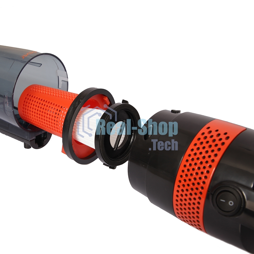 Пылесос вертикальный Endever SkyClean VC-294 черный/оранжевый, питание от сети, 120 Вт, уборка сухая, пылесборник 1.5 л