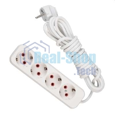 Удлинитель 4х5 м с заземл. 16А IP20 Lezard 720-0405-401