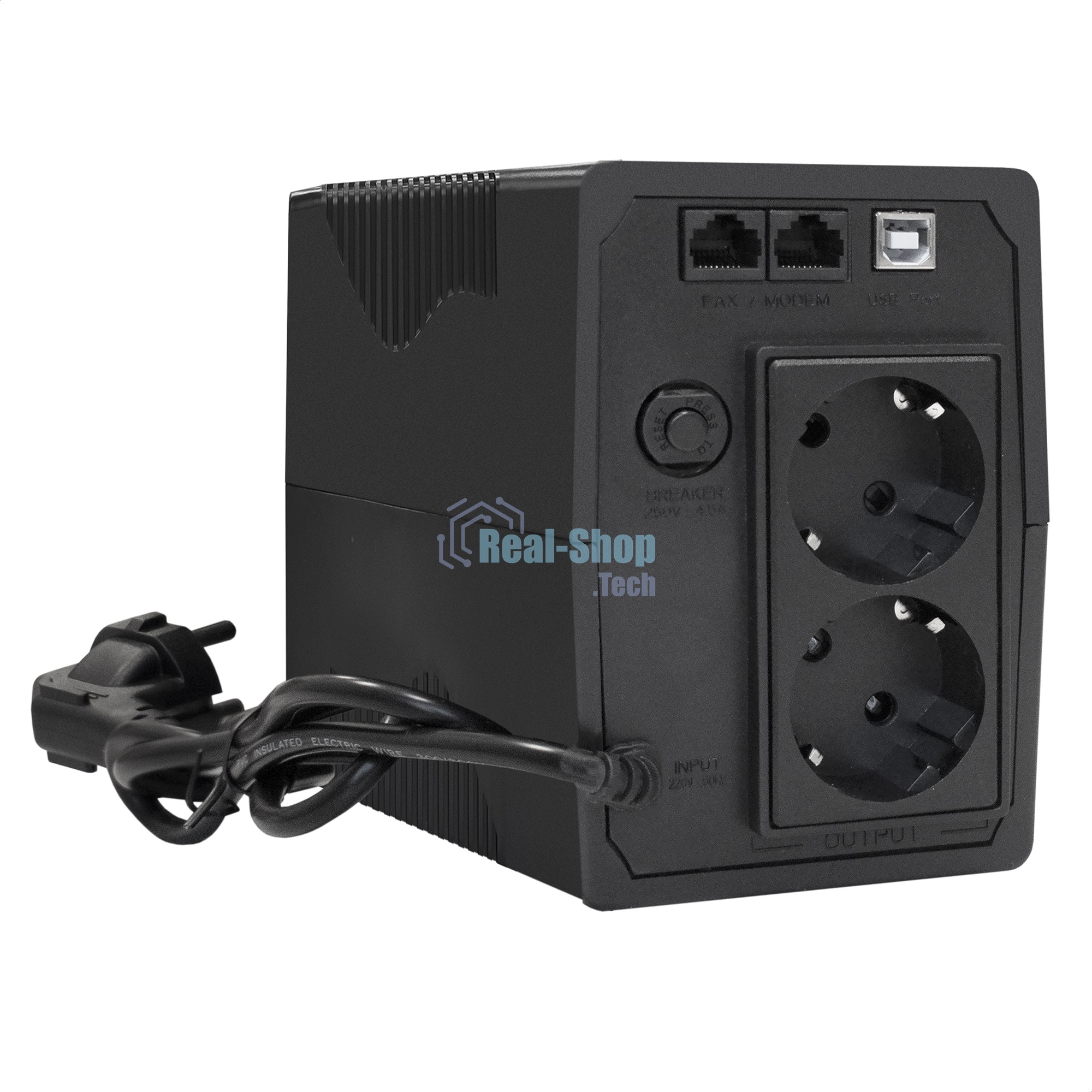 Источник бесперебойного питания ExeGate EX292786RUS Power Back BNB-1000.LED.AVR.2SH.RJ.USB 1000VA/550W,LED, AVR, 2*Schuko, RJ45/11,USB, черный