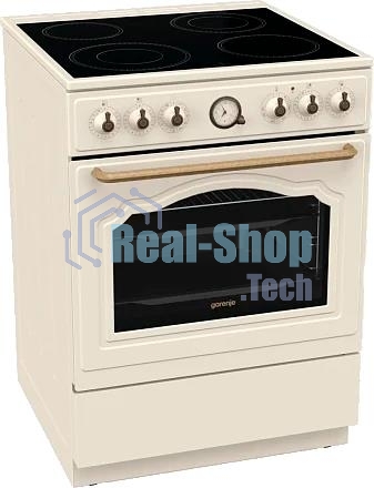 Плита электрическая Gorenje GECS6B70CLI бежевая, конфорок 4 электрических, духовка 71 л, 60 см x 85 см x 60 см