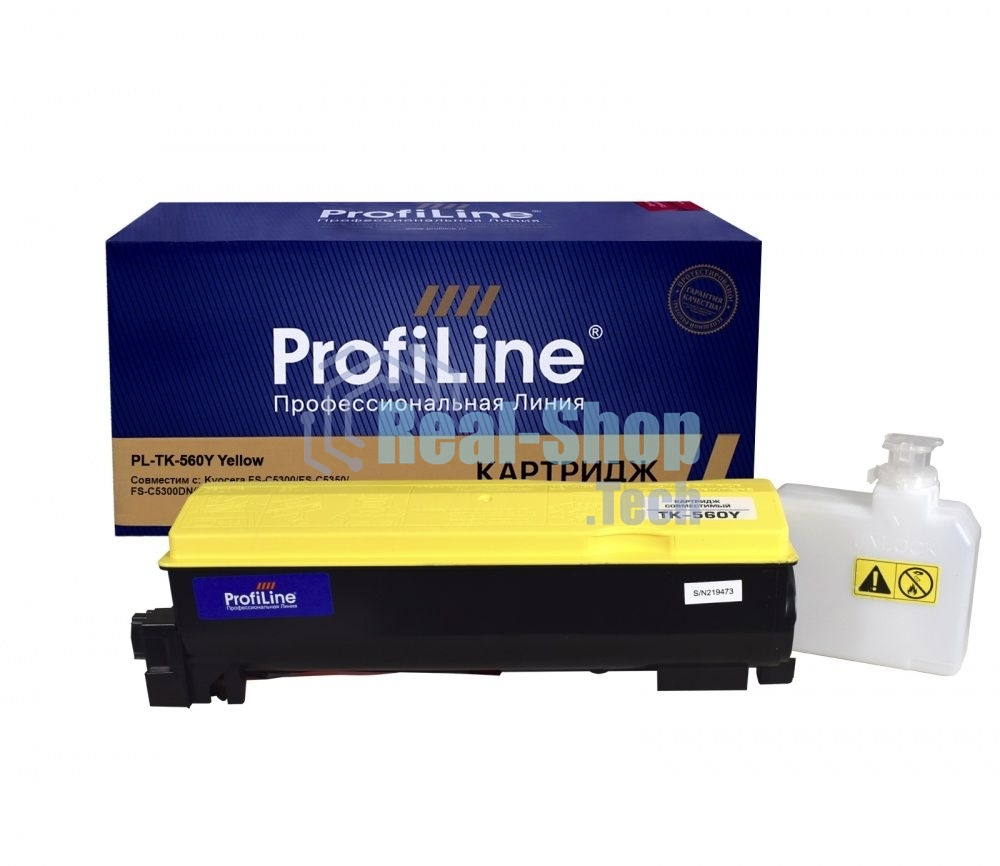 Картридж лазерный ProfiLine PL-TK-560Y для принтера Kyocera FS-C 5300DN/5350DN/ECOSYS P6030cdn 12000 копий желтый