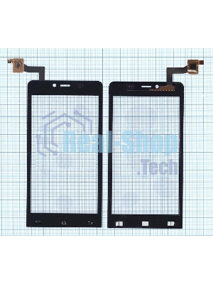 Сенсорное стекло (тачскрин) для Micromax Q370, черное