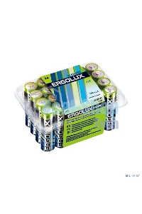 Элемент питания алкалиновый Ergolux LR6 Alkaline BP-24 (уп.24шт)