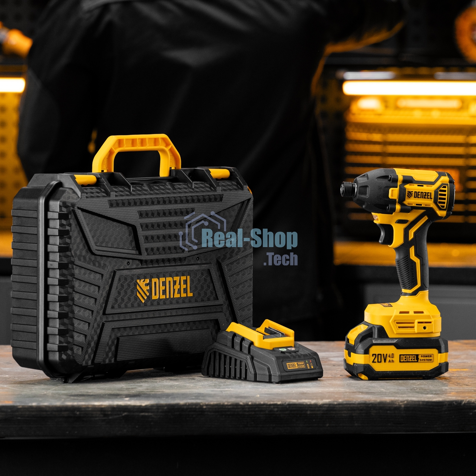 Винтоверт ударный аккумуляторный бесщет. Denzel CIDH-BL-20-270, Li-Ion, 20 В