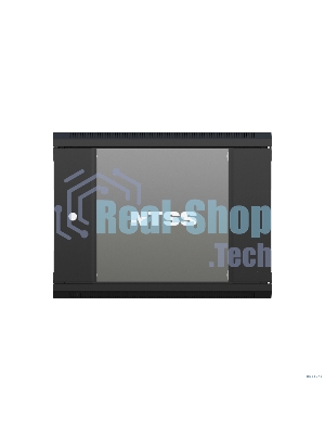 Шкаф коммутационный NTSS NTSS-W12U6060GS-BL настенный 12U 570x600мм пер.дв.стекл 60кг черный 500мм 27кг 220град. 635мм IP20 сталь