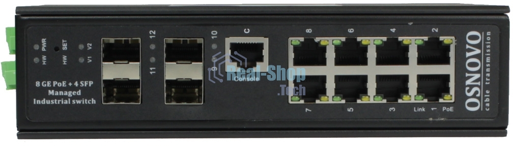 Коммутатор Osnovo SW-80804/ILS SW-80804/ILS(PORT 90W,300W) управляемый