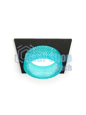 Комплект встраиваемого светильника Ambrella light XC6521043 SBK/BL черный песок/голубой MR16 GU5.3 (C6521, N6153)