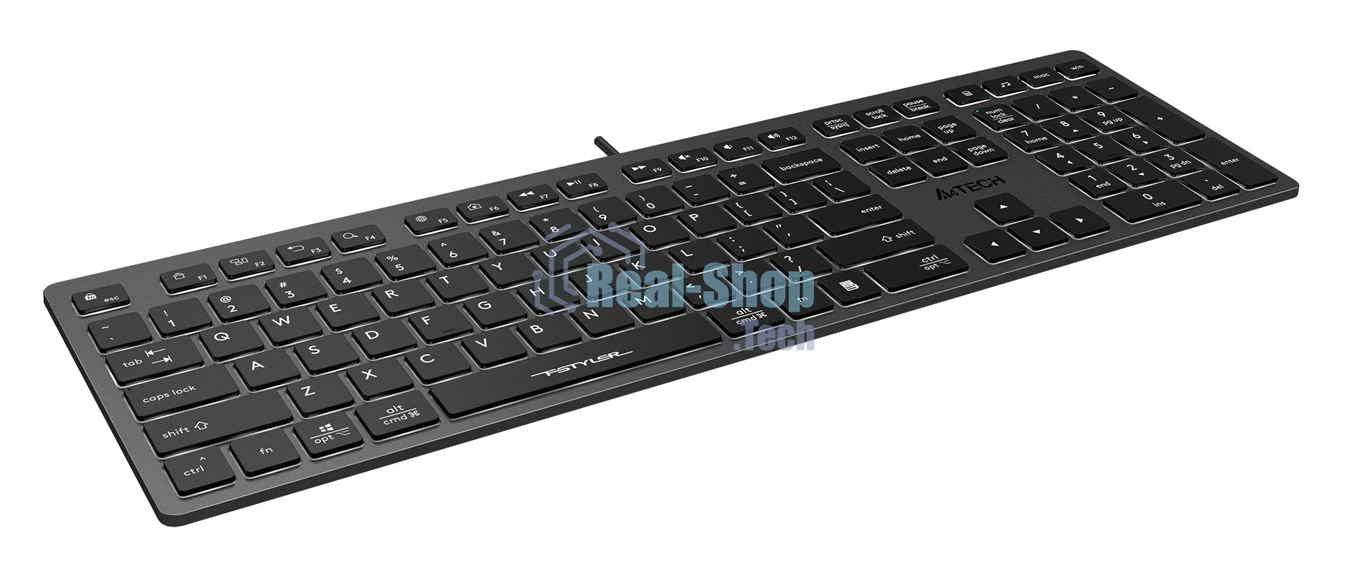 Клавиатура проводная A4Tech Fstyler FX60 серый/белый