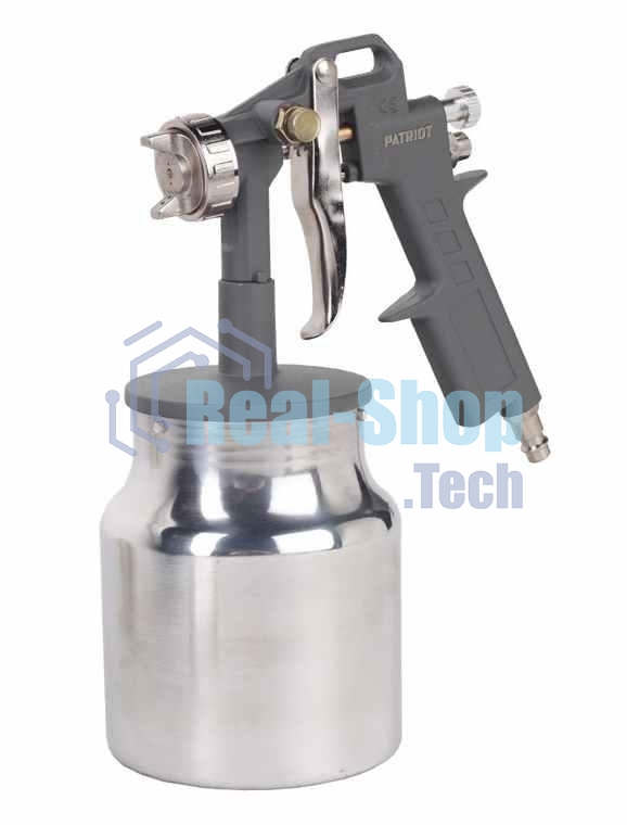 Краскопульт пневматический PATRIOT LV 162В. н/б 1,0 л, сопло 1,5 мм,141- 200 л/мин, быстросъем 1/4