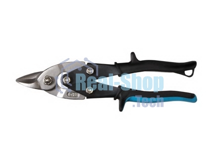 Ножницы по металлу Gross 78327 PIRANHA 230 мм, прямой усиленный рез, рычажный механизм, двухкомп рук