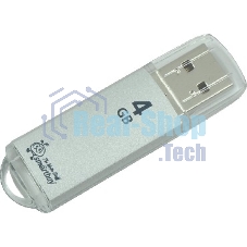 Флешка USB Smartbuy V-Cut series (SB4GbVC-S), 4Gb, USB 2.0, R/W 25/15, серебристый